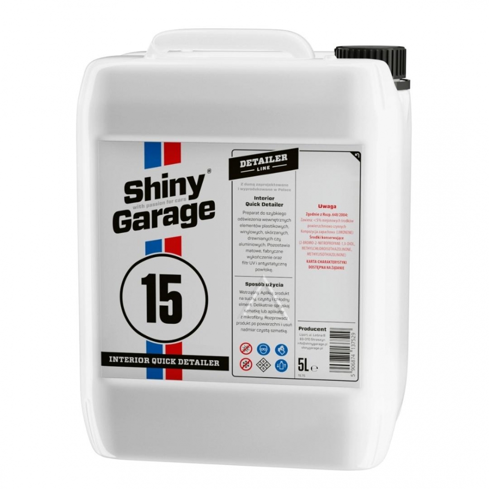 Shiny Garage Interior Quick Detailer - Araç İçi Temizleyici 5lt - 1,818 ...